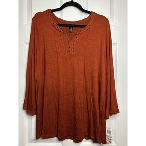 Style & Co Burnt Orange Blouse Size 1X